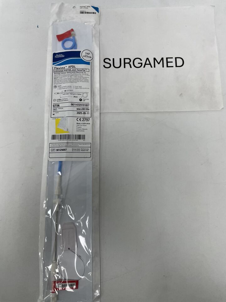 28139 - BOSTON SCIENTIFIC - Flexima APDL Drainage Catheter System - Locking Pigtail and TempTip - 14Fr x 25cm, (EA)