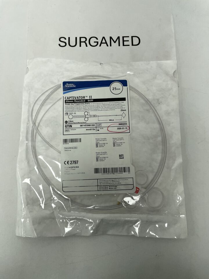 6119 - BOSTON SCIENTIFIC - Captivator II Polypectomy Snare, 25mm Rounded, Stiff, (EA)
