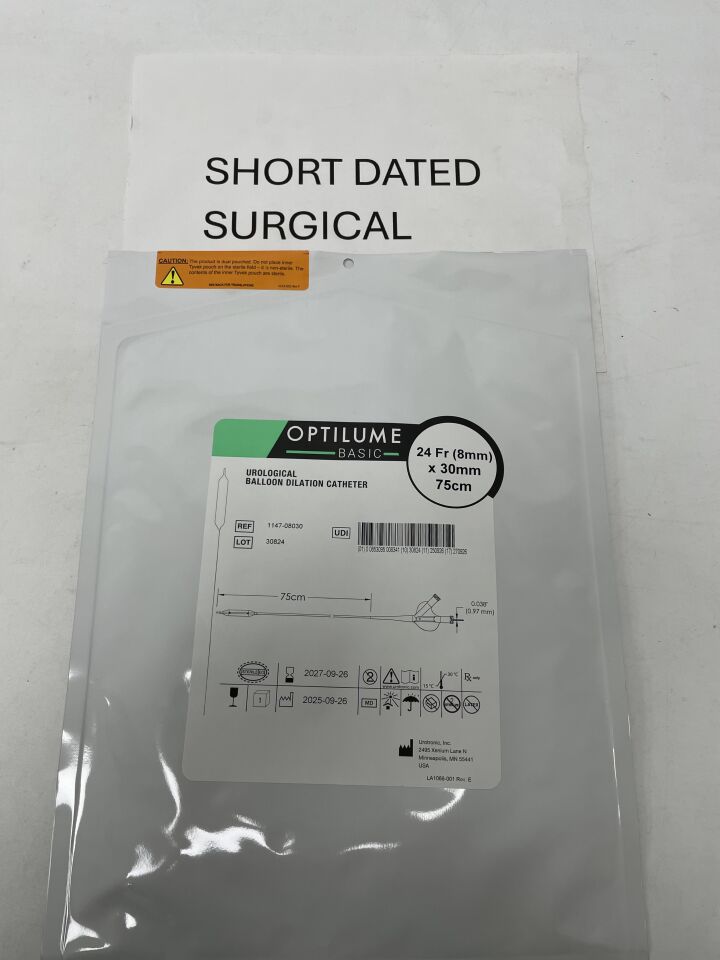 1147-08030 - UROTRONIC - Optilume Basic Urological Dilation Catheter, 24F x 30mm x 75cm, (EA)