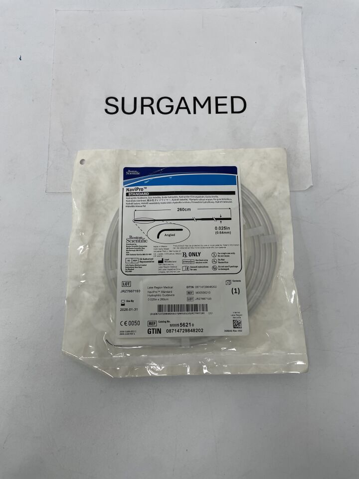 5621 - BOSTON SCIENTIFIC - NaviPro Hydrophilic Guidewire - Standard, Angled - .025" x 260cm, (EA)