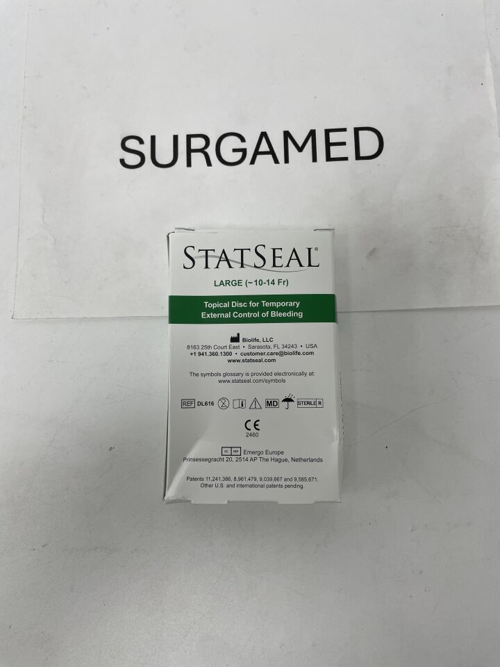 DL016 - BIOLIFE - StatSeal Disc - Large, 10-14Fr, (BX/6)