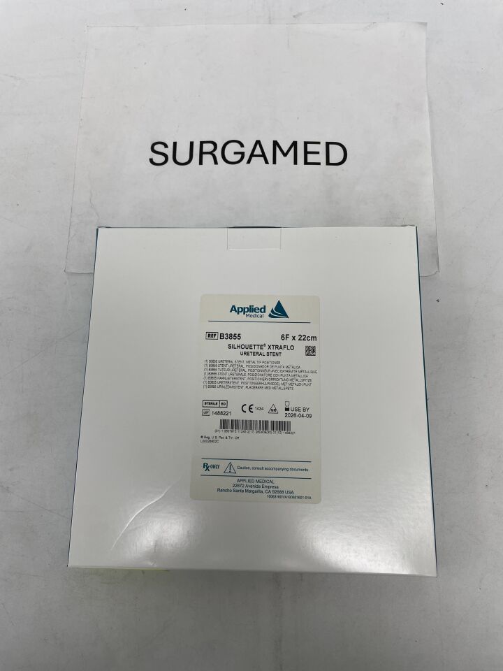 B3855 - APPLIED MEDICAL RESOURCES - Silhouette XtraFlo Ureteral Stent: 6F x 22cm, (BX/1)