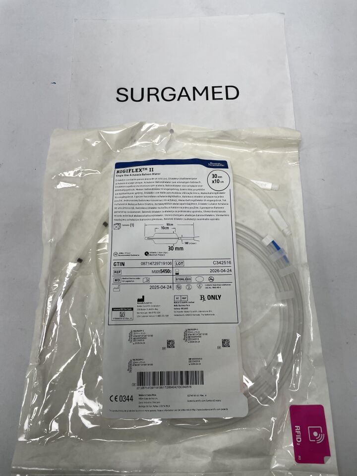 5450 - BOSTON SCIENTIFIC - RIGIFLEX II Single Use Achalasia Balloon Dilator - 30mm x 10cm x 90cm, (EA)