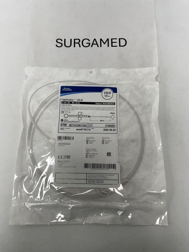 6110 - BOSTON SCIENTIFIC - Captivator Cold Single-Use Round Snare, 10 mm Loop Width x 240 cm Working Length, (EA)