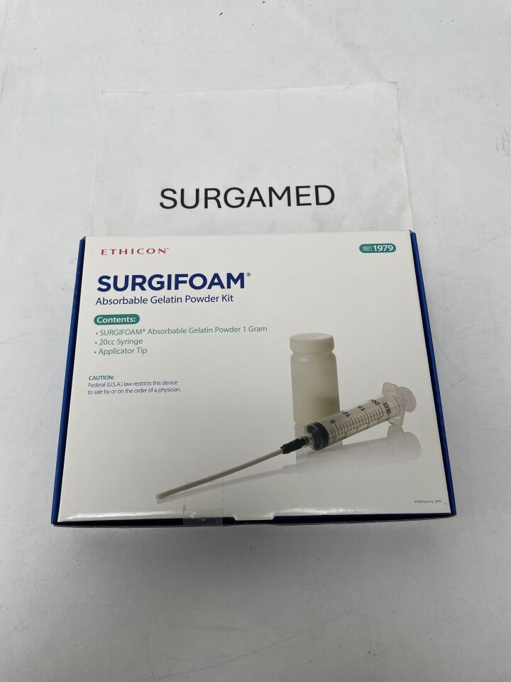 1979 - ETHICON - Surgifoam Absorbable Gelatin Powder Kit, 1g, (BX/1)