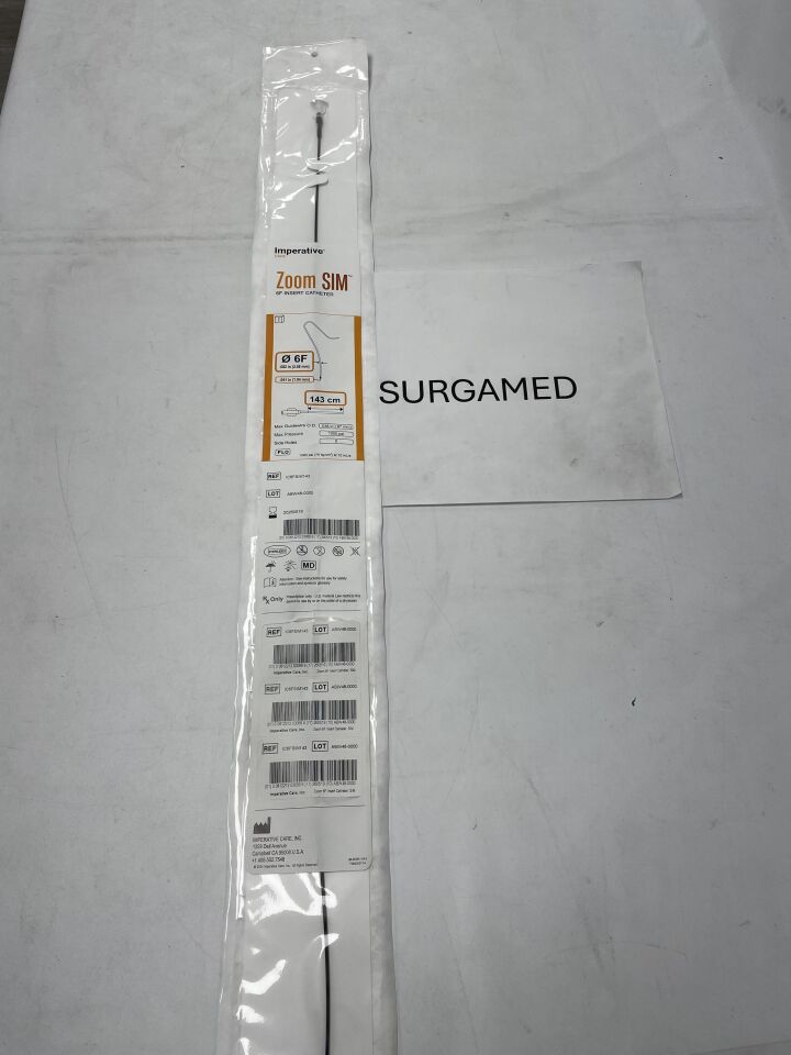 IC6FSIM143 - IMPERATIVE CARE - Zoom SIM - Insert Catheter - 6Fr x 143cm, (EA)