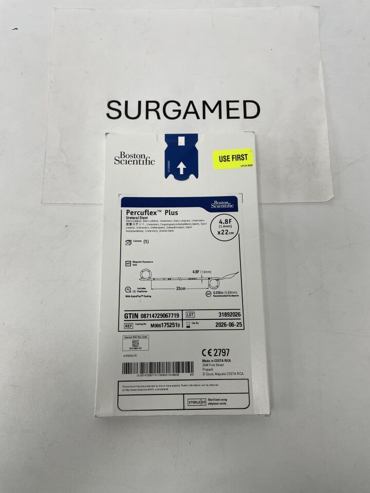 175251 - BOSTON SCIENTIFIC - Percuflex Plus Ureteral Stent - 4.8Fr x 22cm, (BX/1)