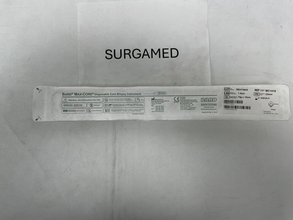 MC1416 - BARD - MaxCore Biopsy Instrument, 14G x 16cm, (EA)