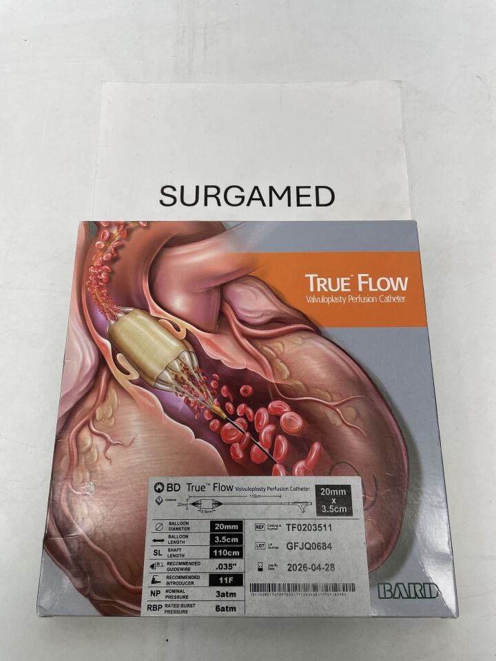 TF0203511 - BARD - True Flow Valvuloplasty Perfusion Catheter - 20mm x 3.5cm x 110cm x 11Fr, (BX/1)