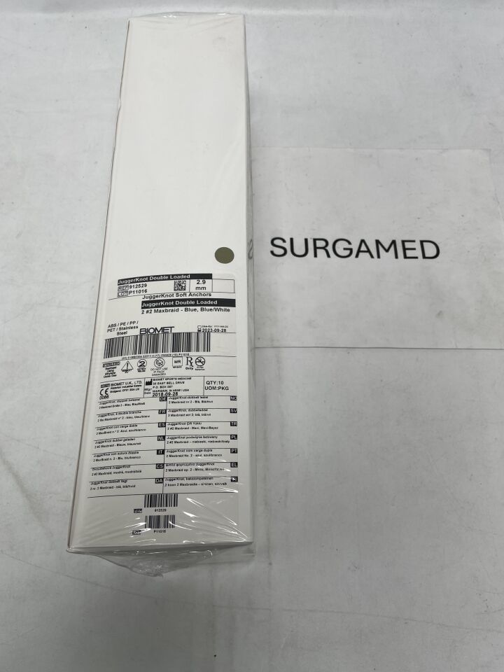 912529 - BIOMET - Juggerknot Soft Anchors Double Loaded 2.9mm, (BX/10)