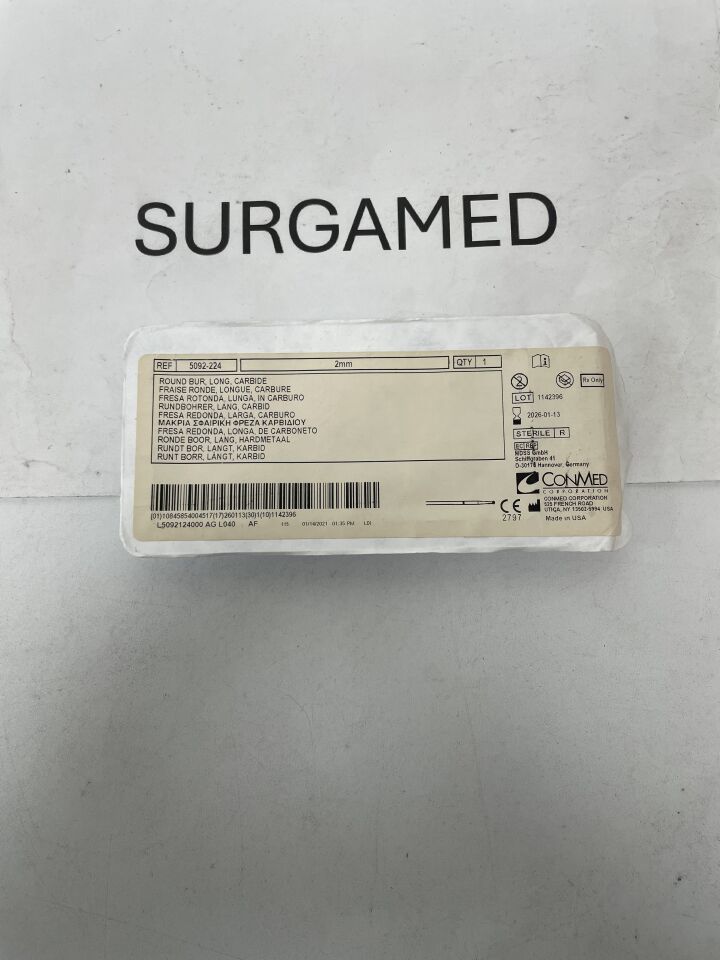 5092-224 - CONMED - Round Bur, Long, Carbide, 2mm, (EA)