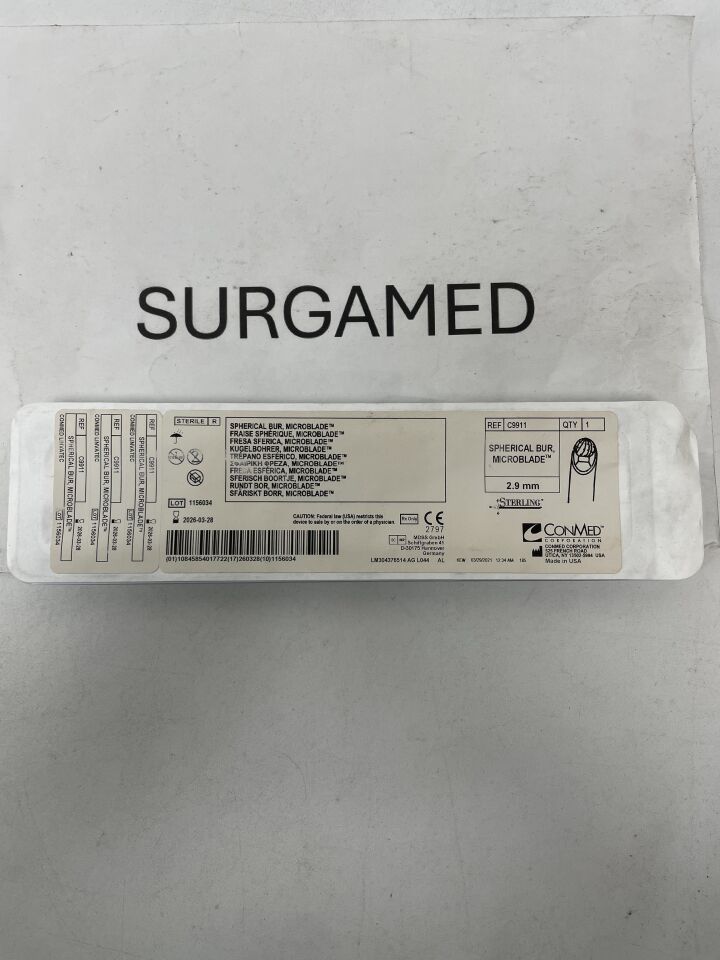 C9911 - CONMED - 2.9MM Sterling Spherical Bur, Microblade, (EA)