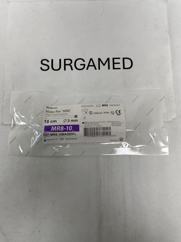 MR8-10BA30DFL - MEDTRONIC - Midas Rex MR8 High-Speed Surgical Tool, Ball Diamond Fine Long Cutting Burr, 10cm x 3mm, (EA)