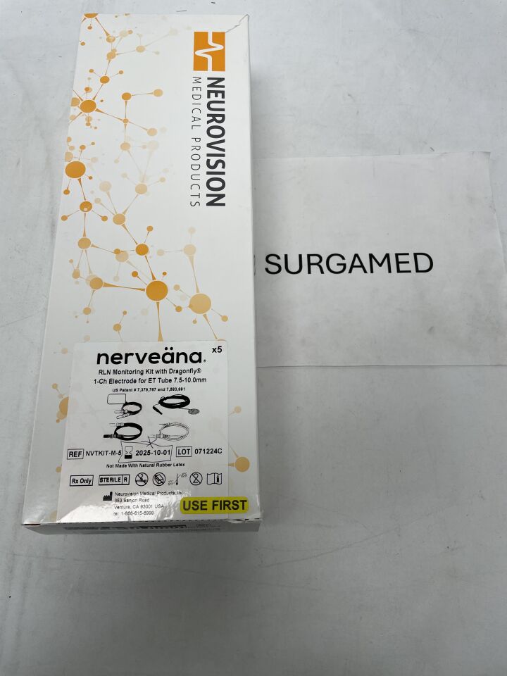 NVTKIT-M-5 - NEUROVISION - Neurovision Nerveana RLN Monitoring Kit w/Dragonfly Electrode for ET Tube 7.5-10.0mm, (BX/5)