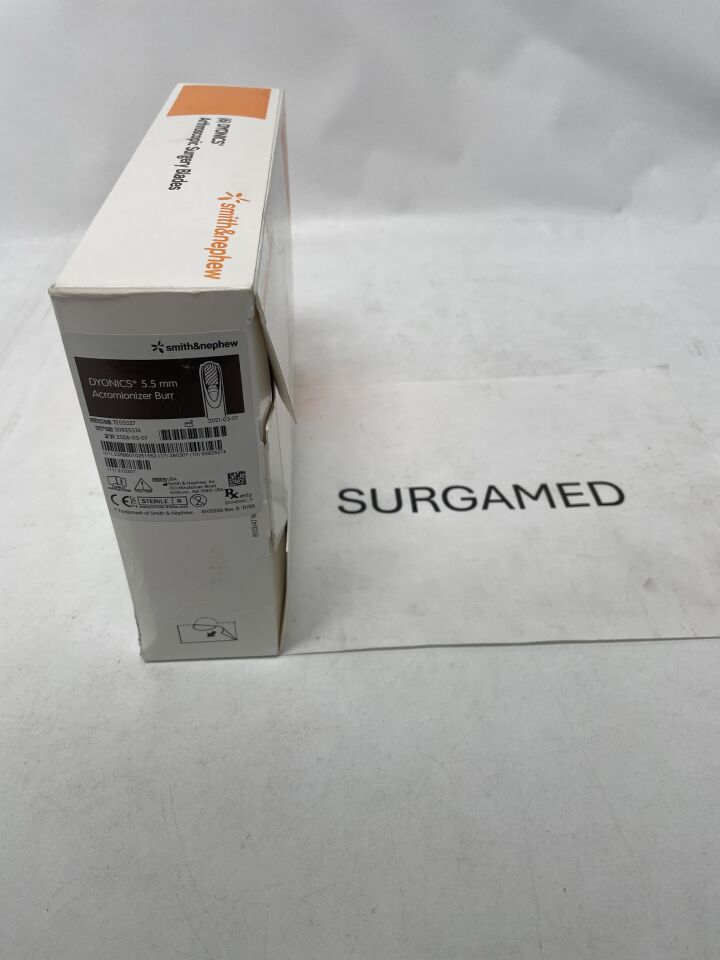 7205327 - SMITH & NEPHEW - Dyonics Wide Mouth Straight Acromionizer Burr, 5.5 mm dia., Brown Latch, (BX/6)