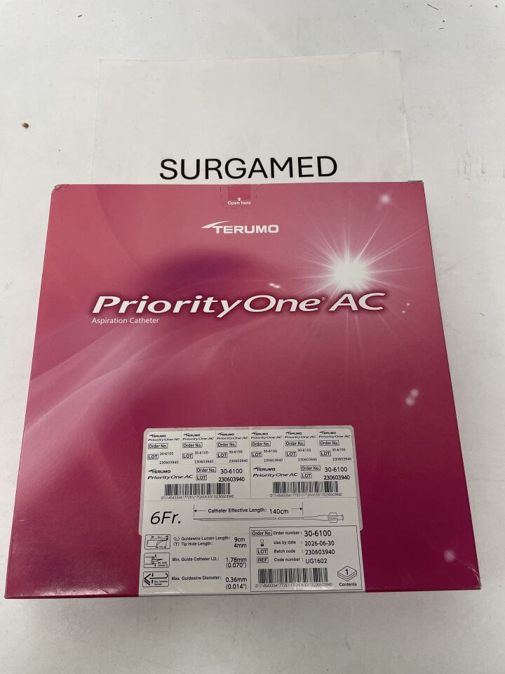 30-6100 - TERUMO - PriorityOne AC Aspiration Catheter - 6Fr x 140cm, (BX/1)
