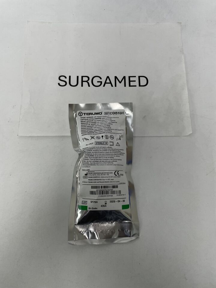CDI510H - TERUMO - Shunt Sensor for CDI System 500, Heparin Treated, (EA)