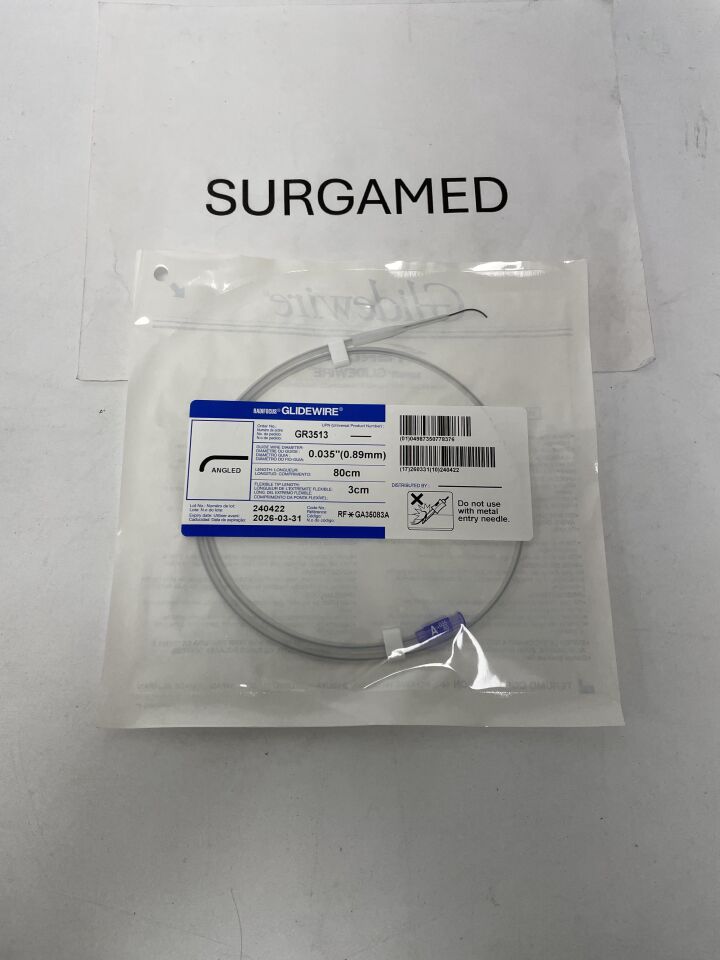 GR3513 - TERUMO - Glidewire Hydrophilic Guidewire 0.035" x 120cm, Angled, (EA)