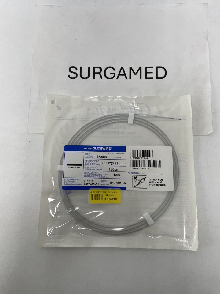 GR3519 - TERUMO - Radifocus Glidewire - Straight - .035" x 180cm x 1cm, (EA)