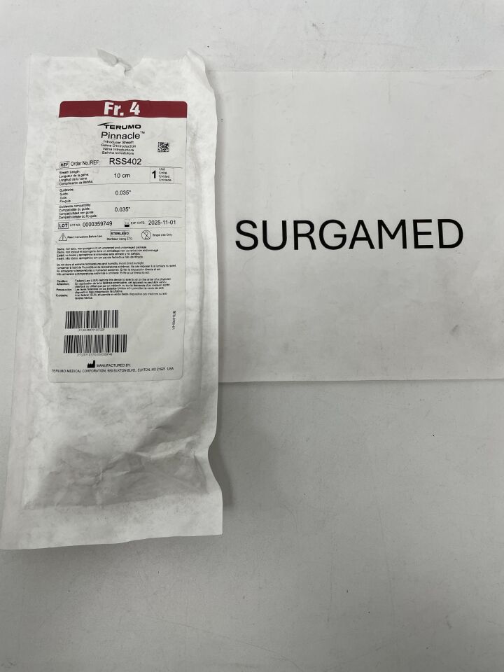 RSS402 - TERUMO - Pinnacle Standard Coronary Introducer Sheath, 4 Fr Size, 10 cm Length, (EA)