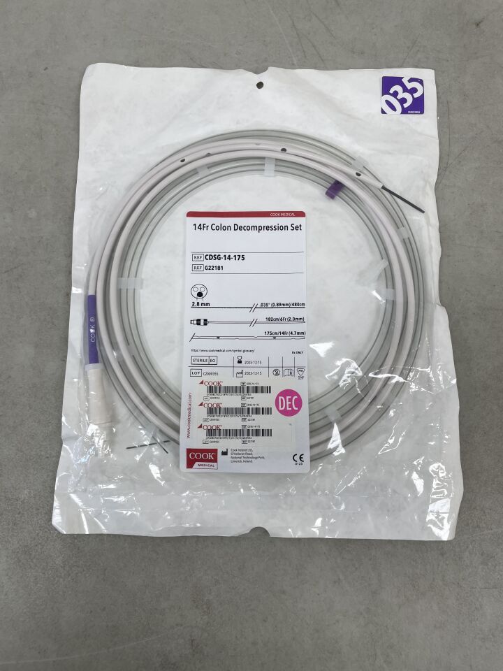 G22181 - COOK - Colon Decompression Set - CDSG-14-175 - 14Fr x 175cm, (EA)