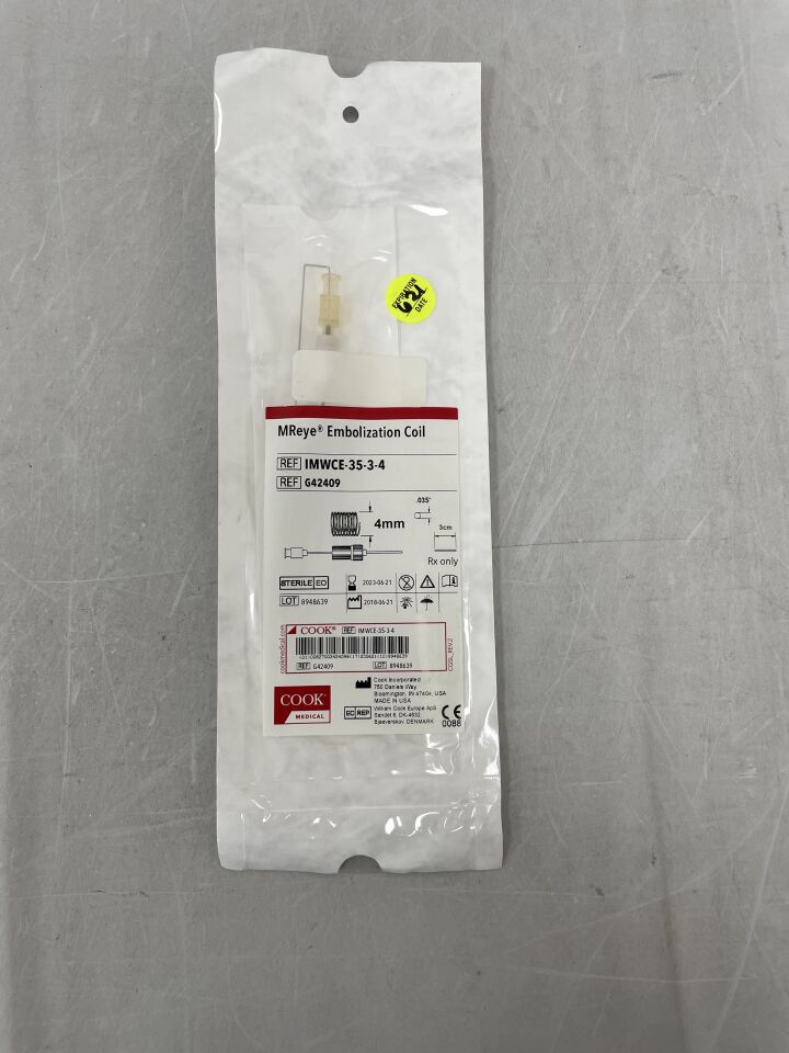 G42409 - COOK - MReye Embolization Coil - IMWCE-35-3-4 - .035, (EA)