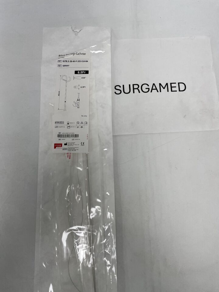 G09497 - COOK - Mac-Loc Locking Loop Biliary Drainage Catheter, 8.5 Fr x 40 cm Length, (EA)