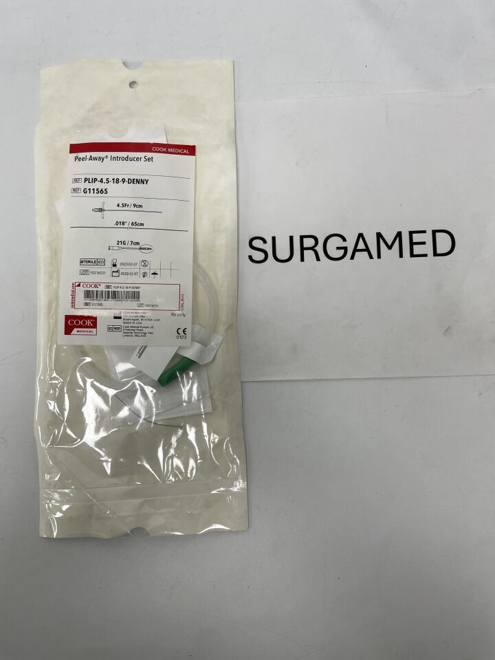G11565 - COOK - Peel-Away Introducer Set, Denny Modification 4.5F x 65cm, (EA)