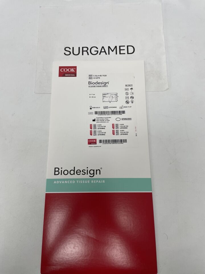 G12579 - COOK - Biodesign 4-Layer Tissue Graft: 7cm x 20cm, (BX/1)