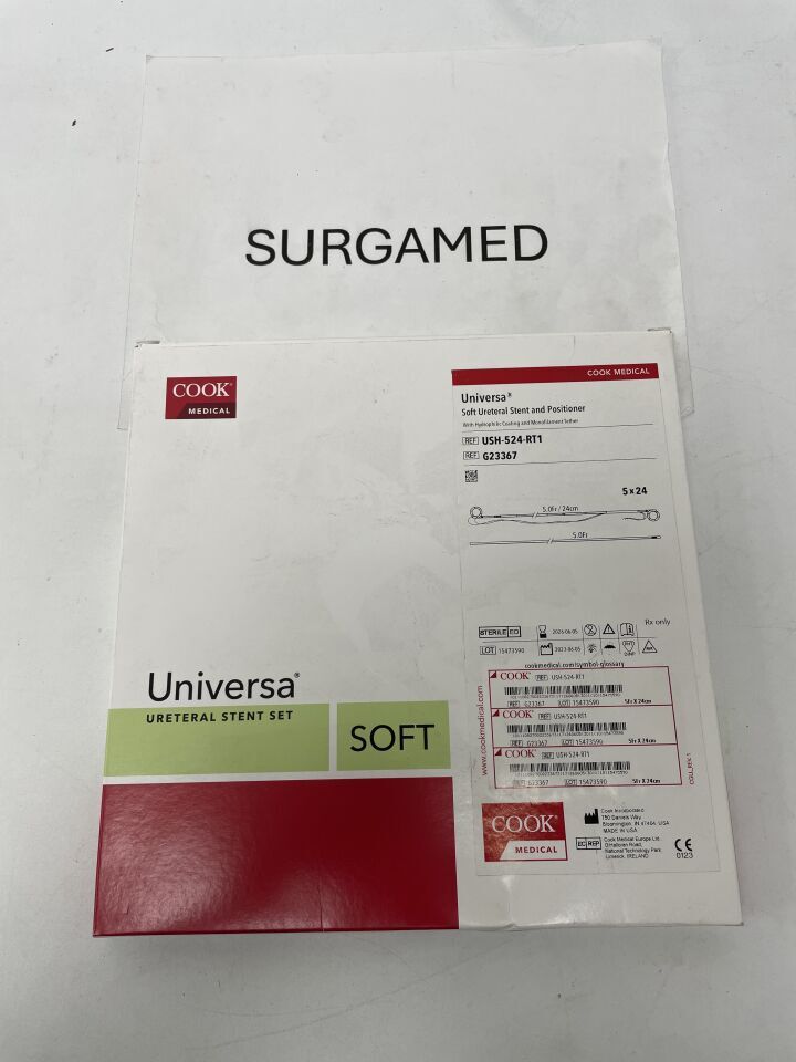 G23367 - COOK - Universa Soft Ureteral Stent & Positioner 6Fr x 26cm, (BX/1)