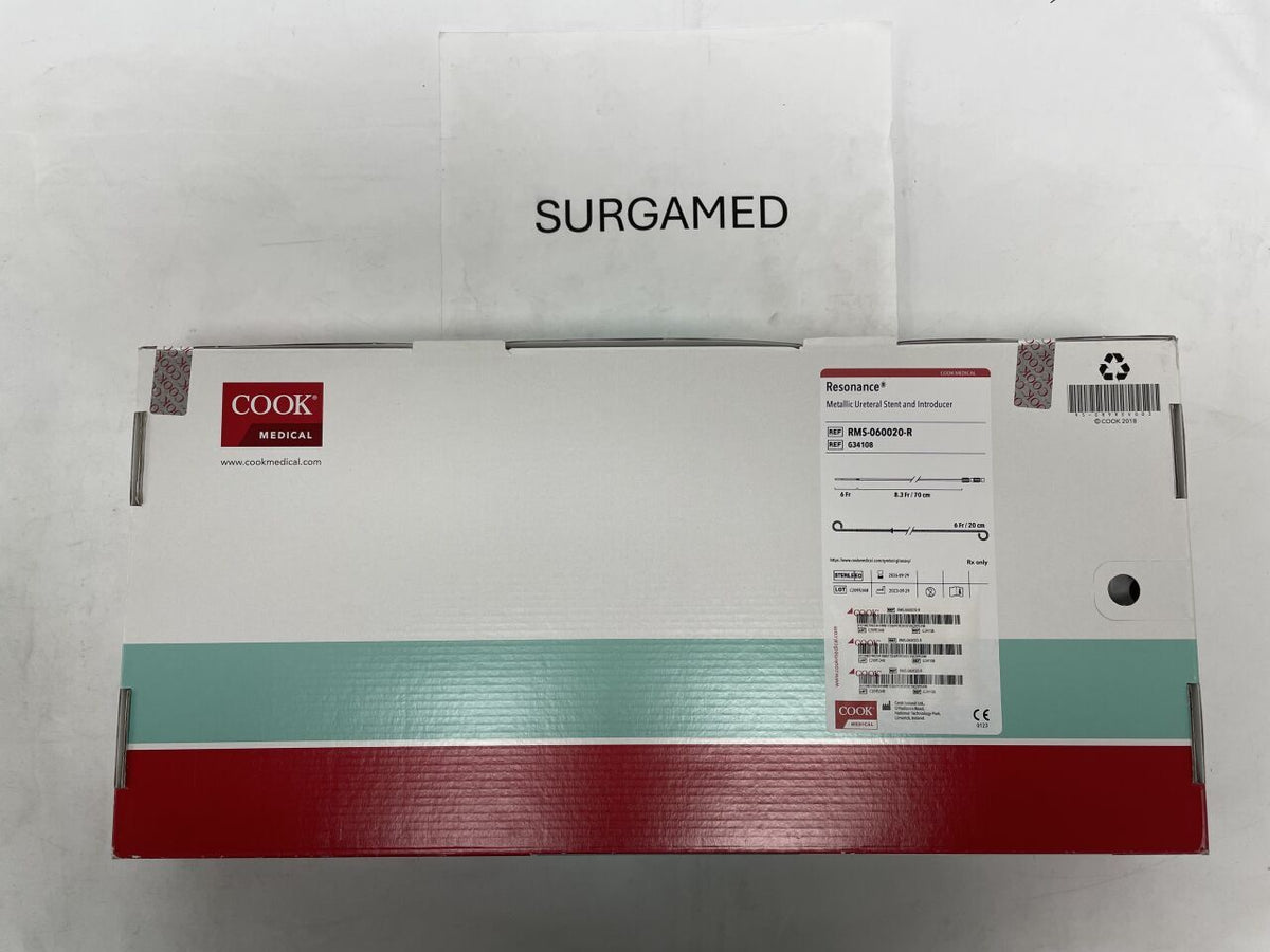 G34108 - COOK - Resonance Metallic Ureteral Stent and Introducer 6F x 20cm, (BX/1)