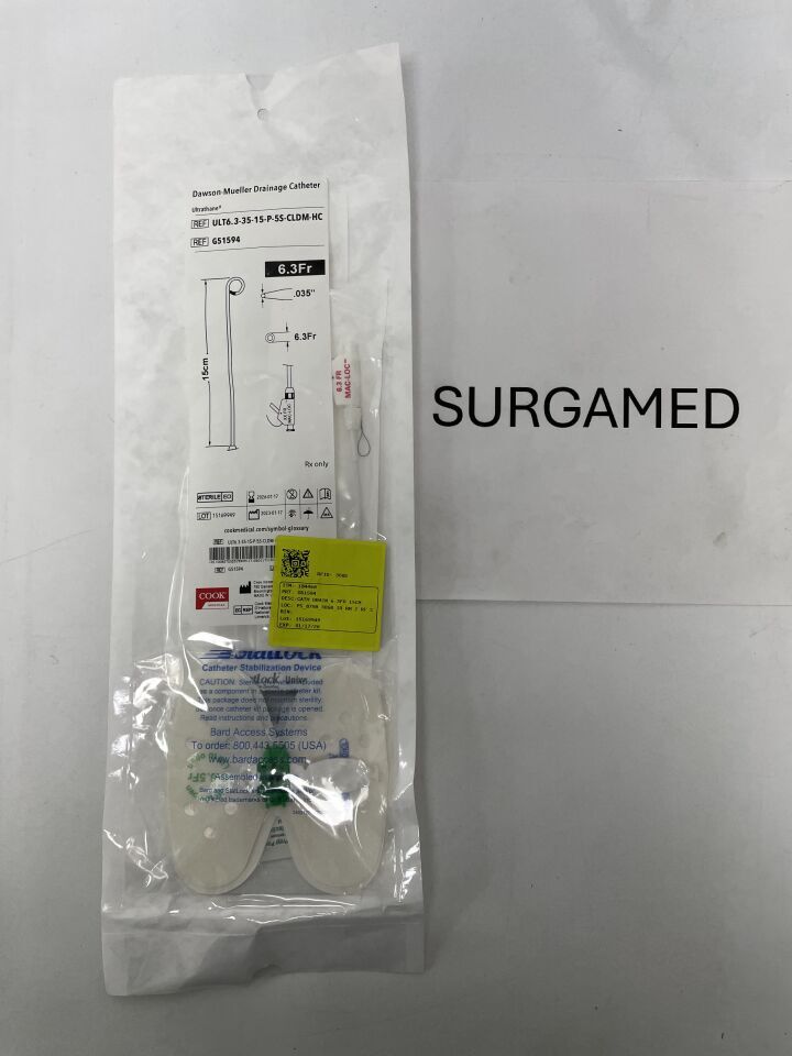 G51594 - COOK - Dawson-Mueller Hydrophilic Multipurpose Drainage Catheter, 6.3 Fr Size, (EA)