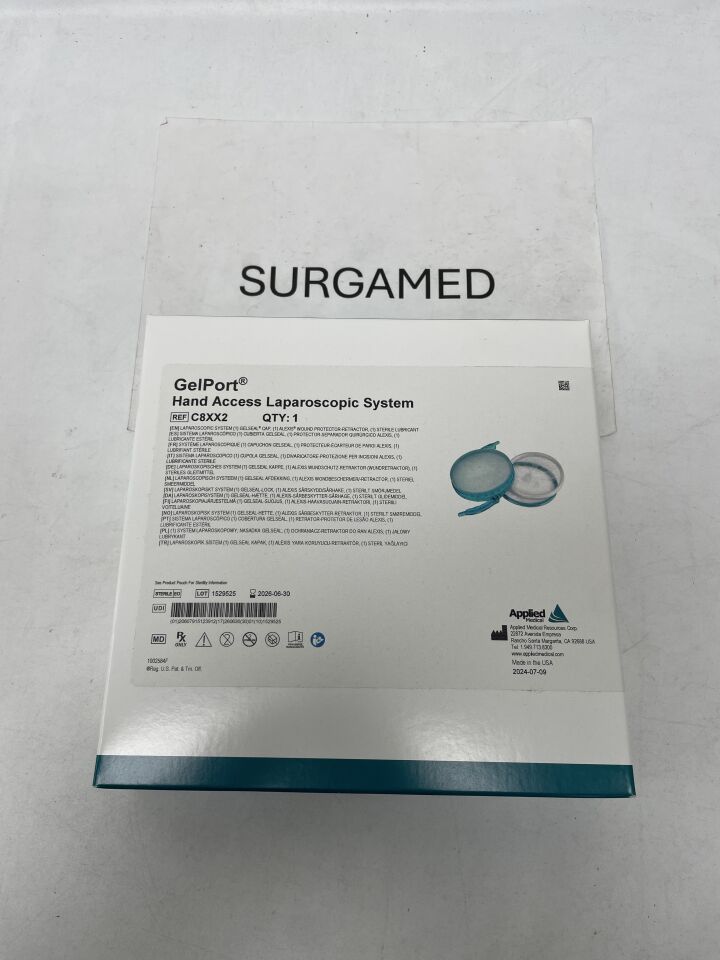C8XX2 - APPLIED - GelPort Laparoscopic System, Includes GelSeal Cap, Wound Protector, Lubricant, (BX/1)