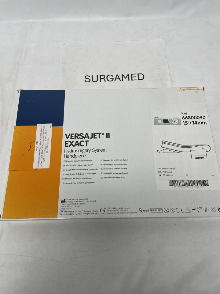 66800040 - SMITH & NEPHEW - Versajet II Exact Disposable Hydrosurgery System Handpiece, 14 mm Length, 15� Angle, (BX/1)