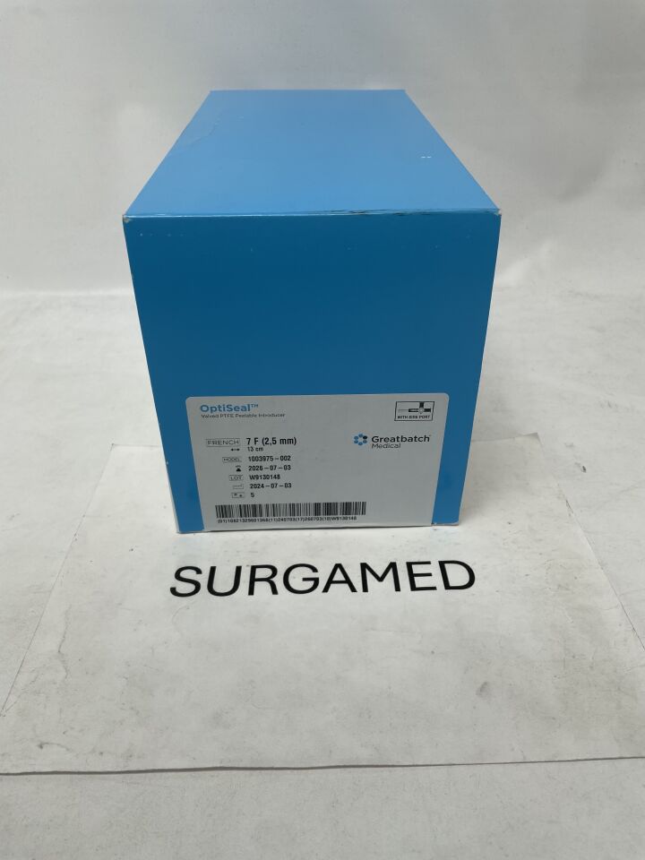 1003975-002 - GREATBATCH - OptiSeal Valved Peelable Introducer Kit 7F x 13cm, (BX/5)