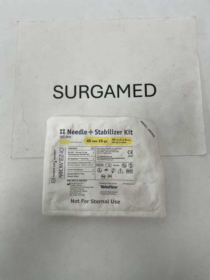 9079P - TELEFLEX - Arrow EZ-IO Needle + Stabilizer Kit 45mm x 15G, (EA)