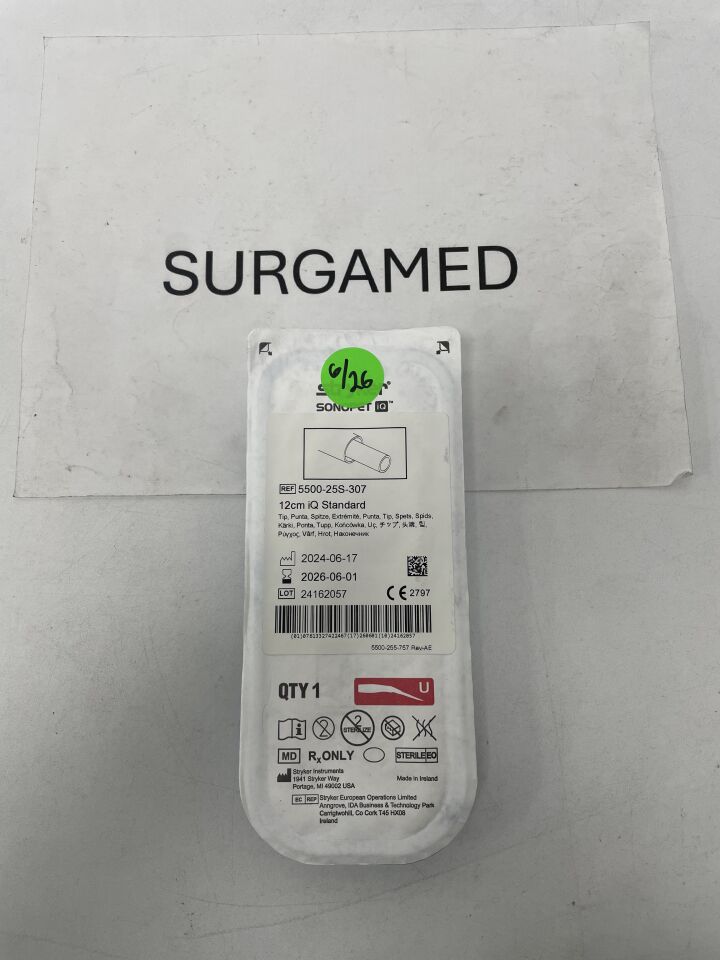 5500-25S-307 - STRYKER - Sonopet iQ Standard Tip for Ultrasonic Soft Tissue Resection 12cm, (EA)