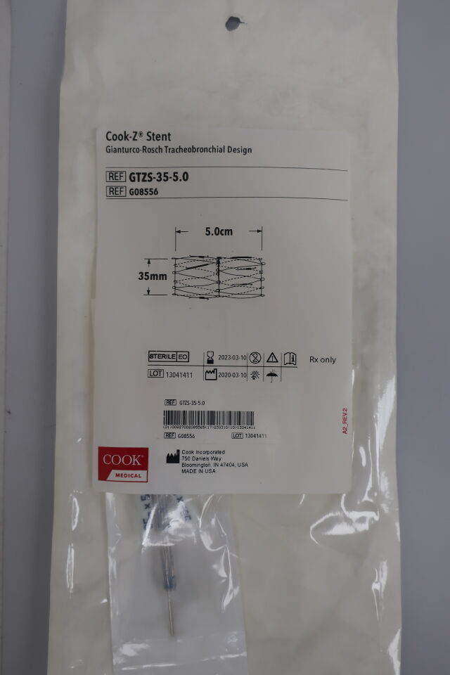G08556 - COOK - Cook-Z Stent Gianturco-Rosch Tracheobronchial Design - GTZS-35-5.0 - 35mm x 5cm, (EA)