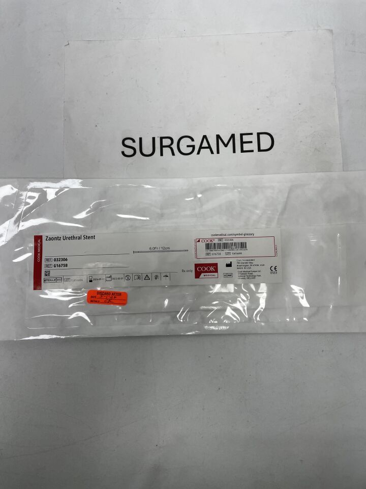 G16758 - COOK - Zaontz Urethral Stent, 6Fr/12cm, (EA)