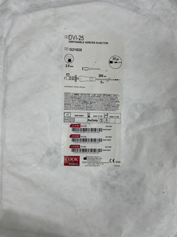 G21825 - COOK - Disposable Varices Injector w/Accessory Introducer 5F x 25G, 200cm, (EA)