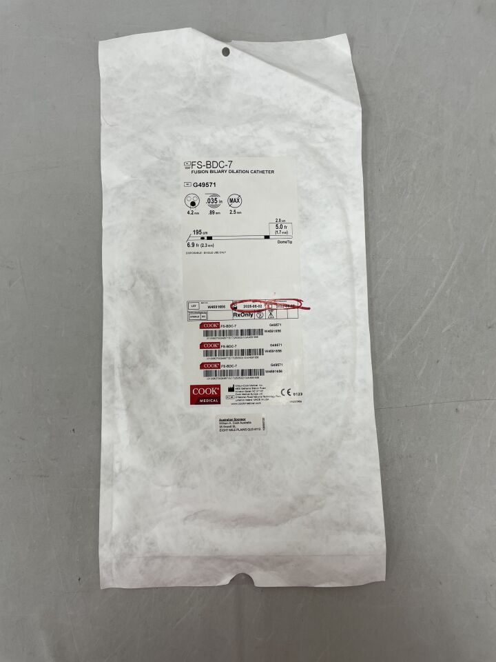 G49571 - COOK - Fusion Biliary Dilation Catheter 7-5F x 2cm, (EA)