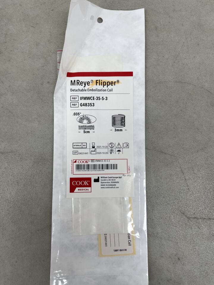 G48353 - COOK - MReye Flipper Detachable Embolization Coil - 5cm x 3mm, (EA)