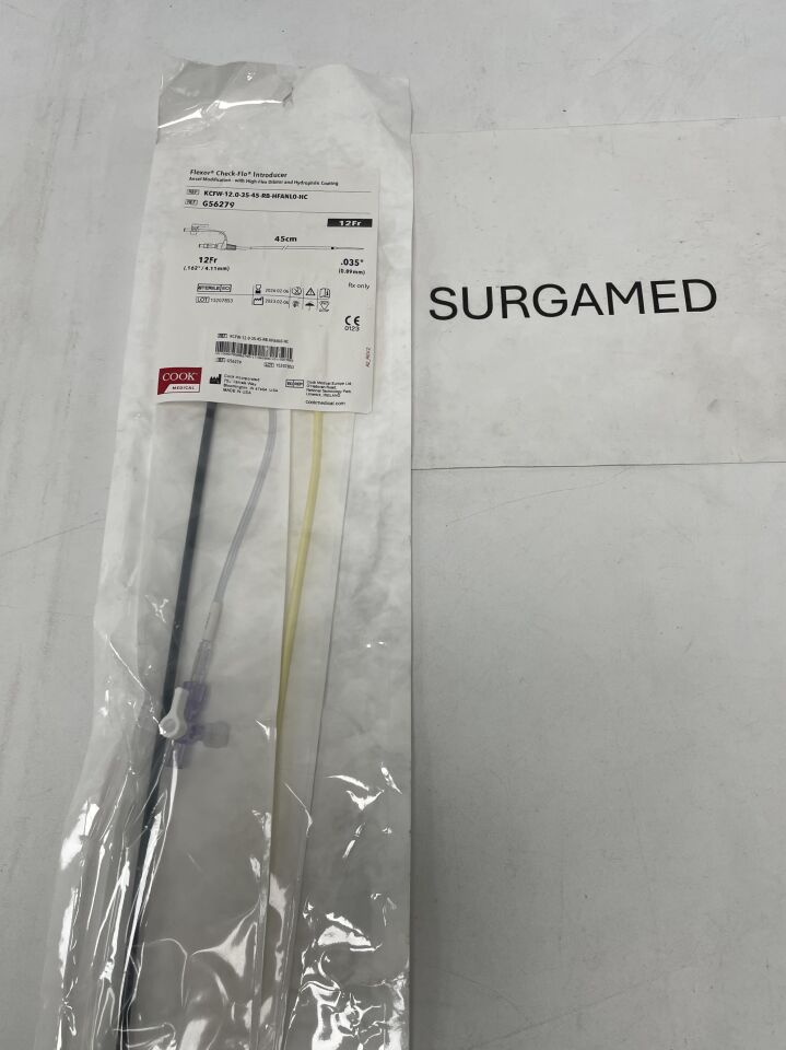 G56279 - COOK - Flexor Check-Flo Introducer - Ansel Modification - 12Fr x .035" x 45cm, (EA)