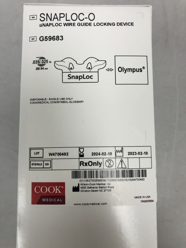 G59683 - COOK - SnapLoc Wire Guide Locking Device, (BX/5)