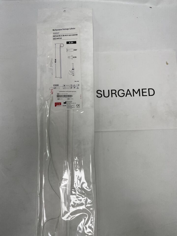 G09765 - COOK - Multipurpose Drainage Catheter - Ultrathane - 8.5Fr x .038" x 45cm (L), ()
