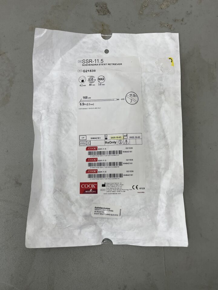 G21535 - COOK - Soehendra Stent Retriever 11.5F x 180cm x 0.035", (EA)