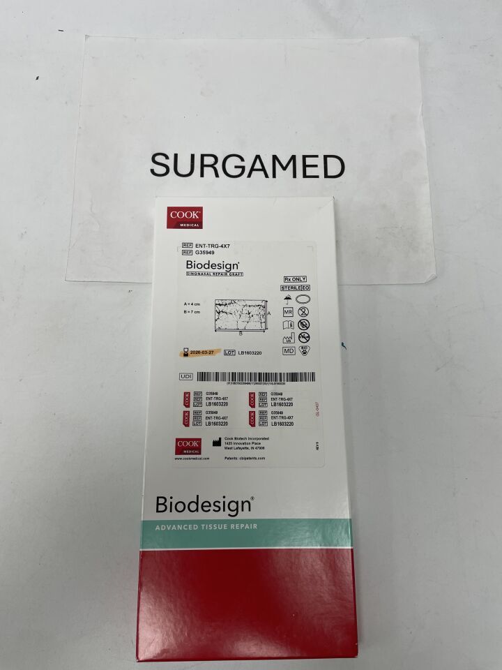 G35949 - COOK - Biodesign Sinonasal Repair Graft 4cm x 7cm, (BX/1)