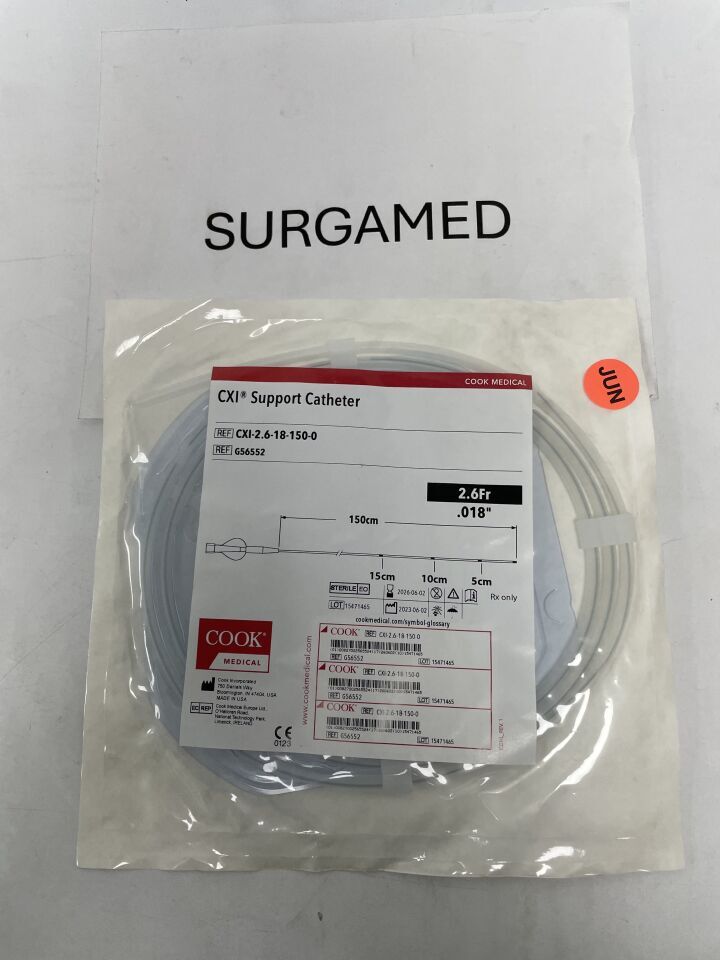 G56552 - COOK - CXI Support Catheter, 2.6F x 150cm, 0.018" Straight, (EA)