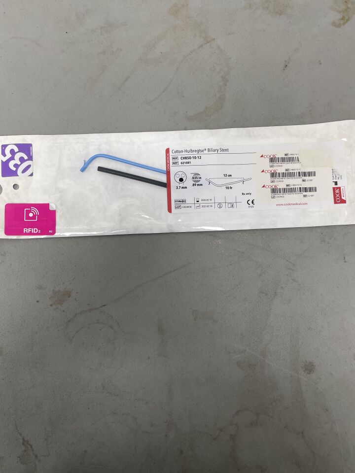 G21881 - COOK - Cotton-Huibregtse Biliary Stent Set - 10Fr x 12cm, (EA)