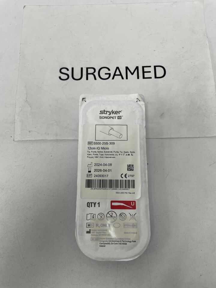 5500-25S-309 - STRYKER - Sonopet iQ Micro Soft Tissue Tips, 12 cm Length, (EA)